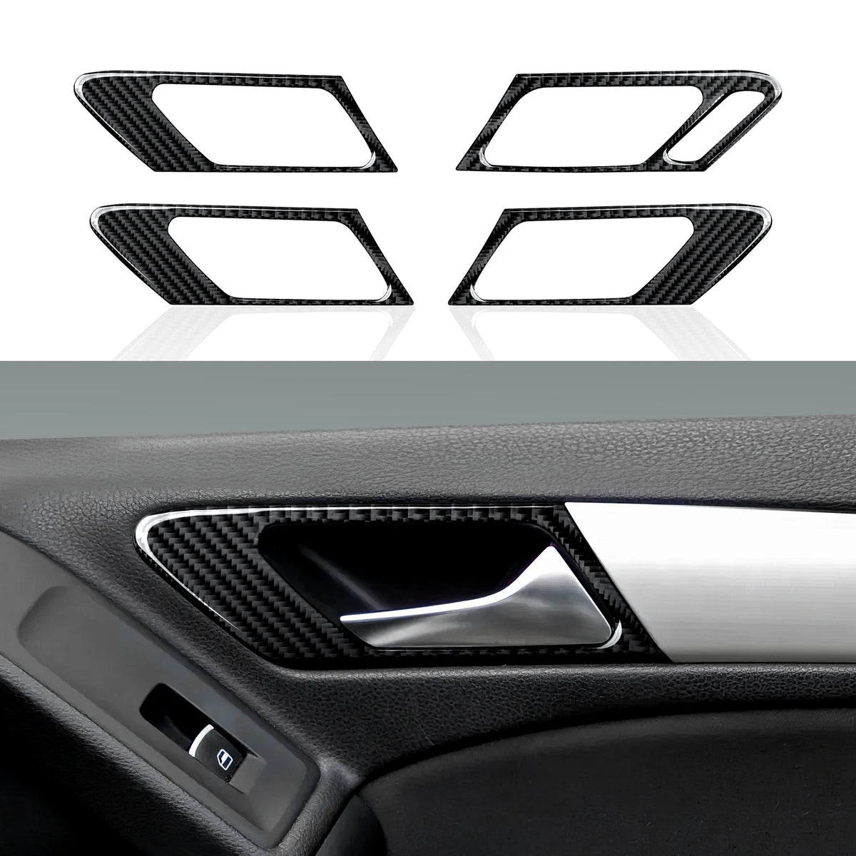 Car Center Console Gear Shift Panel For Volkswagen Golf VI MK6 GTI R Plus (2010-2014) Carbon Fiber Interior Sticker Trim Set Kit