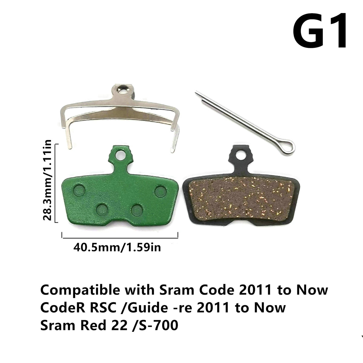 1 Pair Ceramic MTB Hydarulic Disc Brake Pads Road For Shimano SRAM Magura Durable & Reliable Performance Cycling Accessory