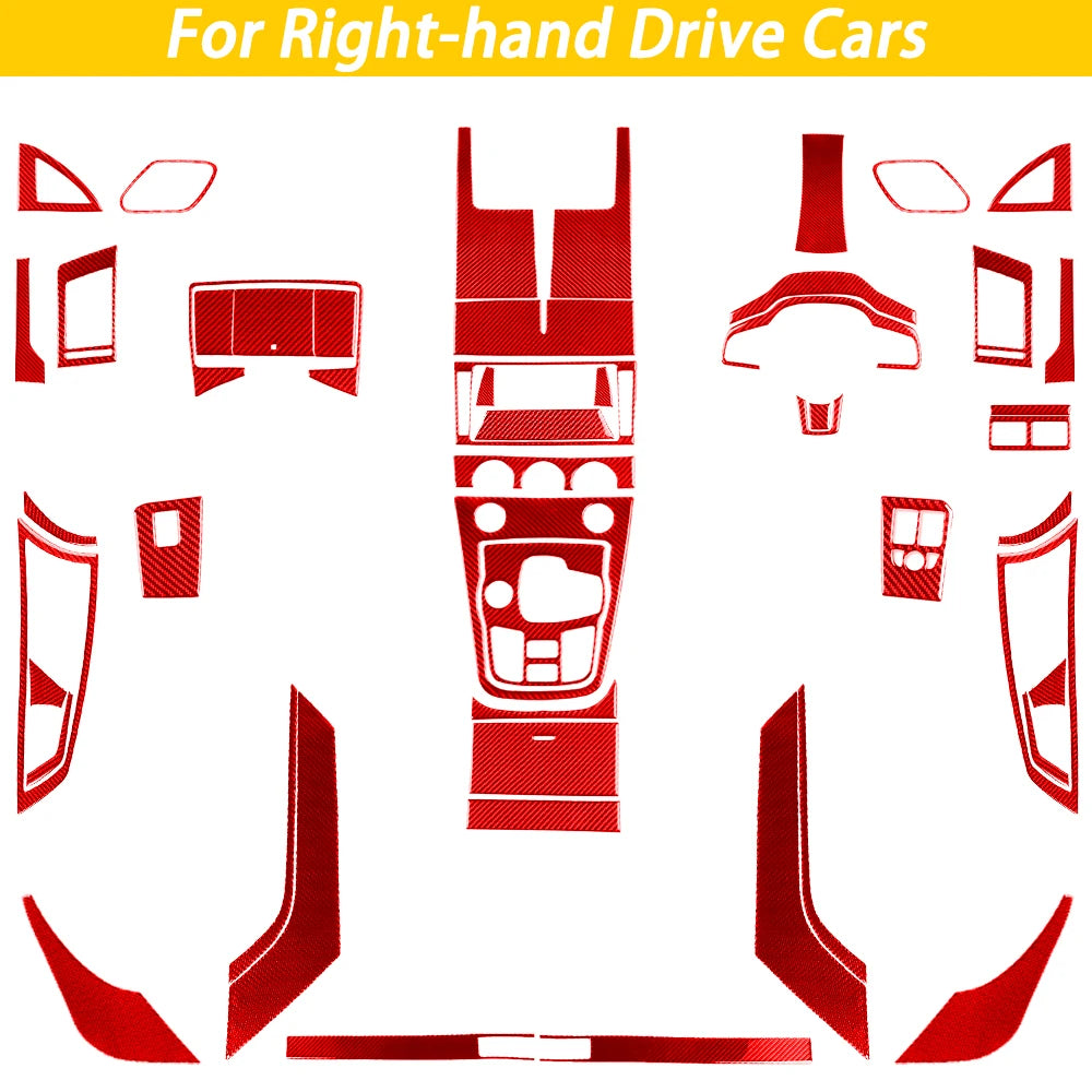 For Jaguar F-TYPE 2013-2024 Carbon Fiber Center Console Gear Shift Dashboard Air Vent Panel Trim Set Car Accessories Sticker