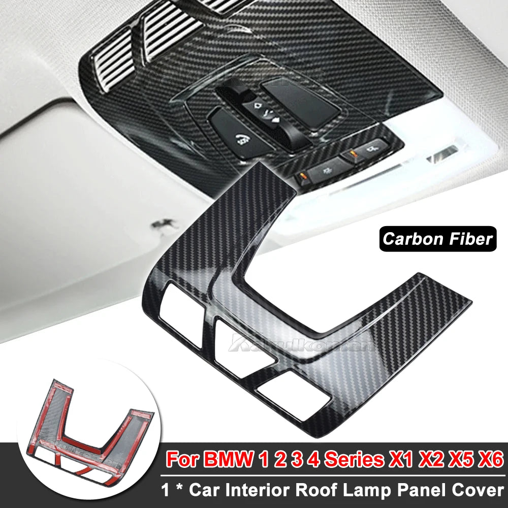 New Carbon Fibre Car Interior Front Reading Light Roof Lamp 