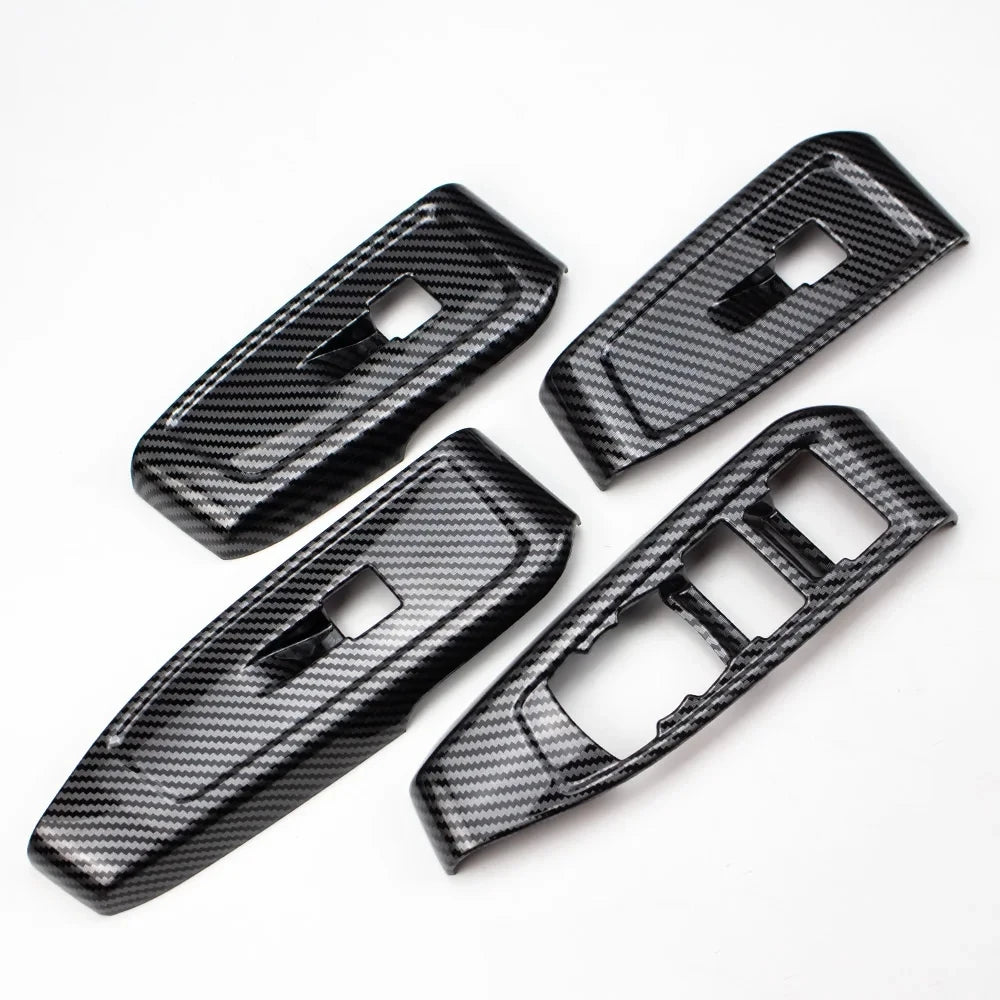 Carbon Fiber Look Car Interior Cover Trim Panel Decoration For Ford Ranger T9 2023 2024