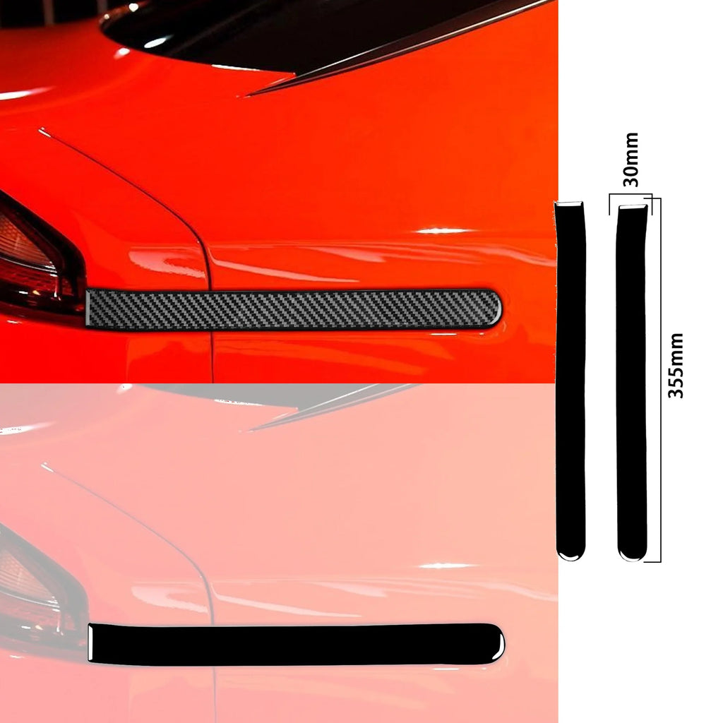 2Pcs Glossy Black Car Rear Tail Lamp Side Brake Light Cover 