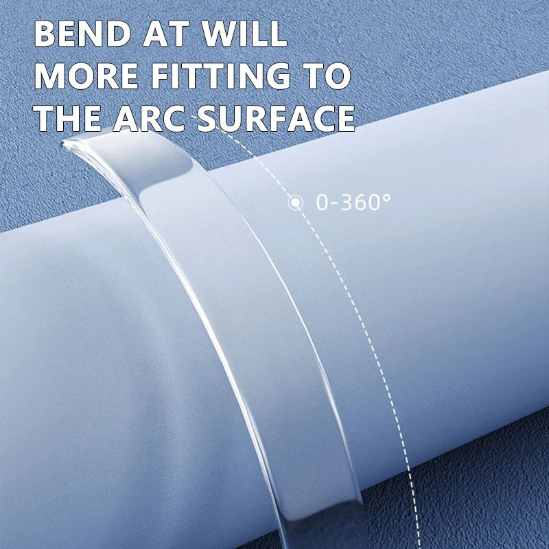 SEAMETAL 4PCS Extended Car Door Bumper Strip Transparent Bod