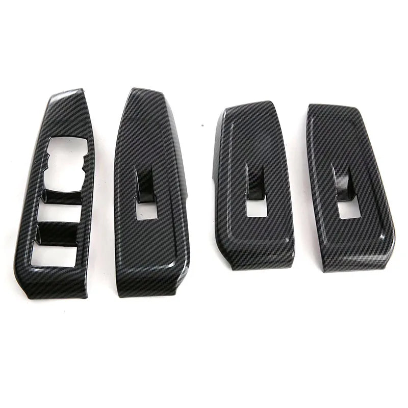 Carbon Fiber Look Car Interior Cover Trim Panel Decoration For Ford Ranger T9 2023 2024