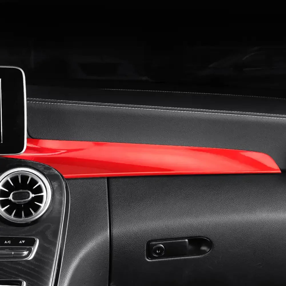 2Pcs Car Carbon Fiber Texture Central Console Dashboard Pane