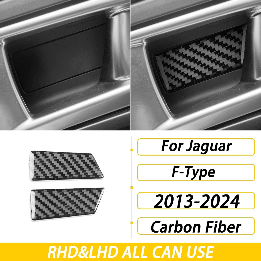 For Jaguar F-TYPE 2013-2024 Carbon Fiber Center Console Gear Shift Dashboard Air Vent Panel Trim Set Car Accessories Sticker