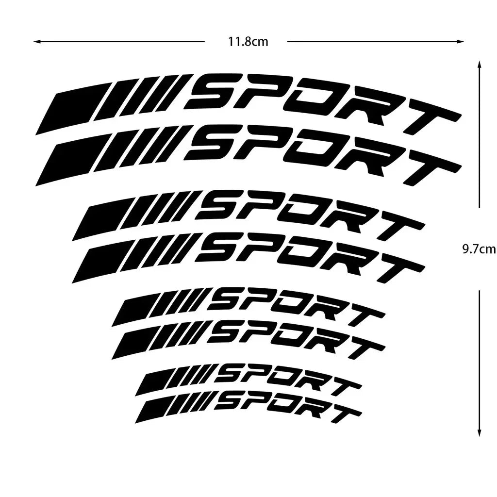 Sport Curve Brake Caliper Stickers Waterproof Reflective Hig