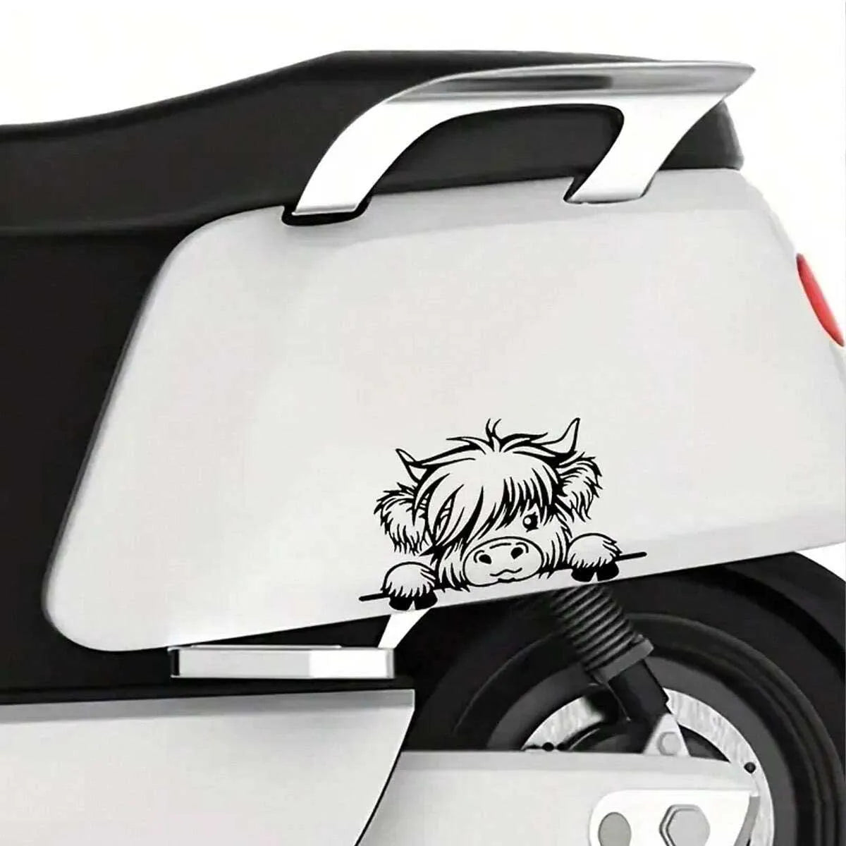 Waterproof Vinyl Stickers - Cute Scottish Highland Cow Self-