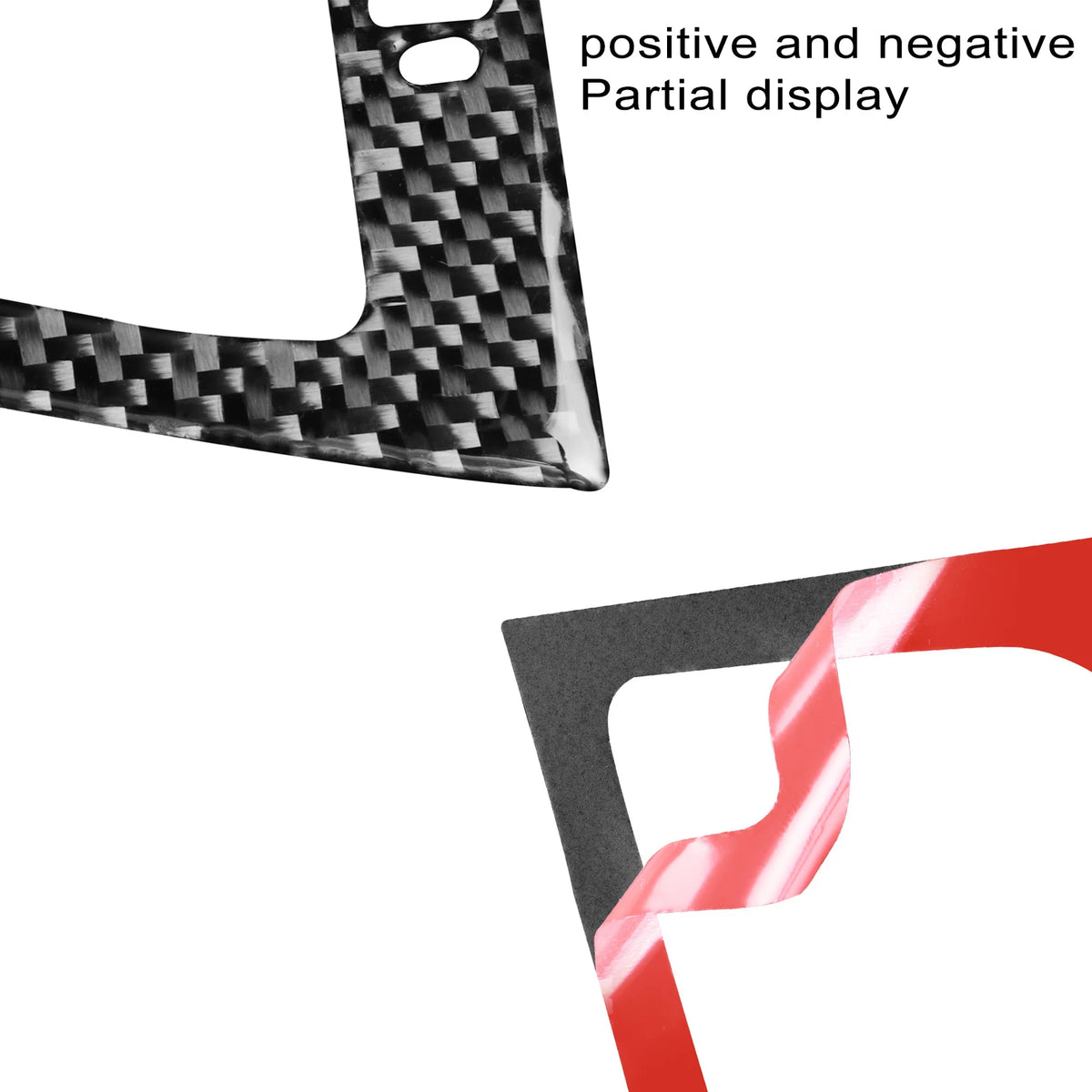 Carbon Fiber Stickers Sides Air Conditioning Outlet Panel Fr