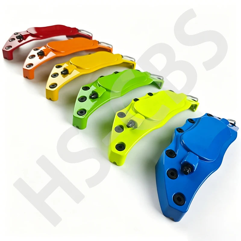 2/4Pcs L/M Metal Car Brake Caliper Cover Stickers Brake Disc