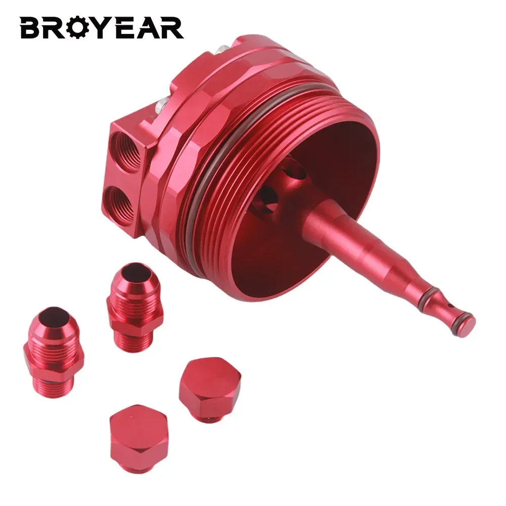 Broyear Engine Oil Cooler Adapter Oil Filter Cover Cap For B