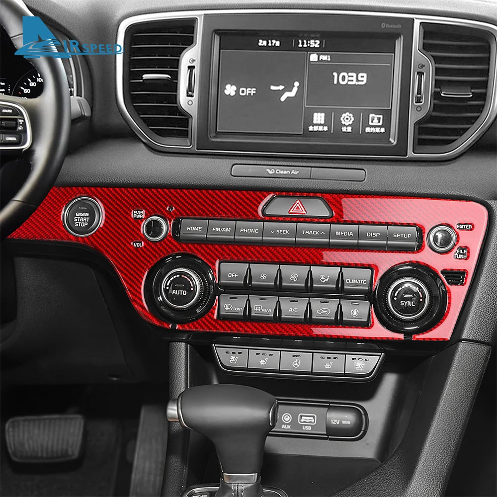 Real Soft Carbon Fiber Sticker For Kia Sportage 2017 2018 20