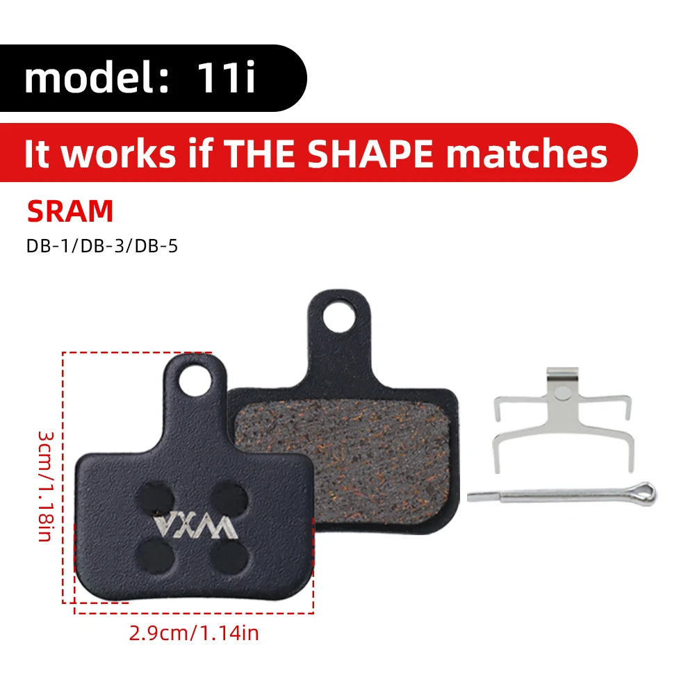 VXM Bicycle Hydraulic Disc Brake Pads MTB Bike Semi-Metal Road Cycling Wear Resistant Quiet Durable Brake Pad Part Accessories