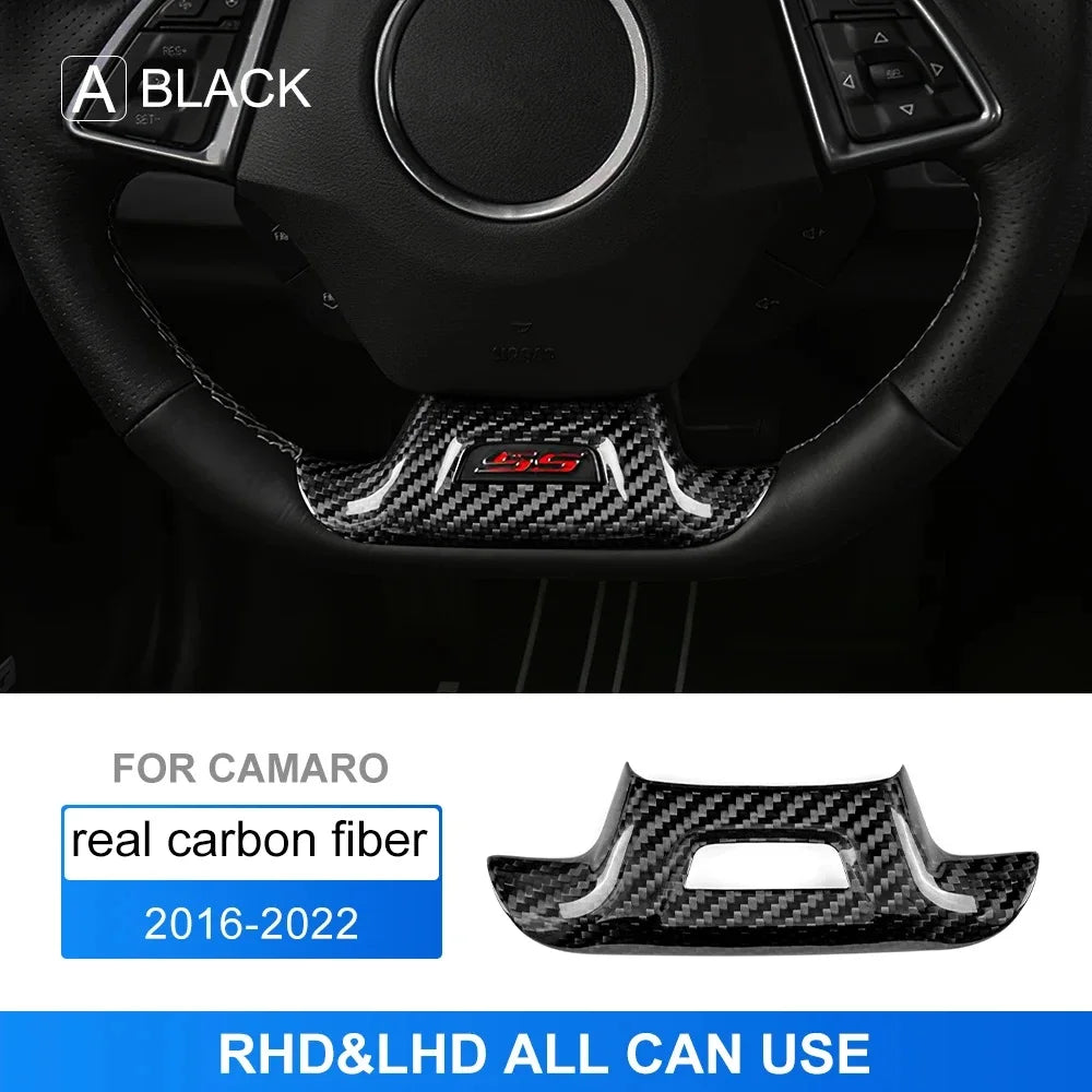 Real Carbon Fiber for Chevrolet Camaro 2016 2017 2018 2019 2020 2021 2022 2023 Car Interior Trim Red Black Accessories Sticker