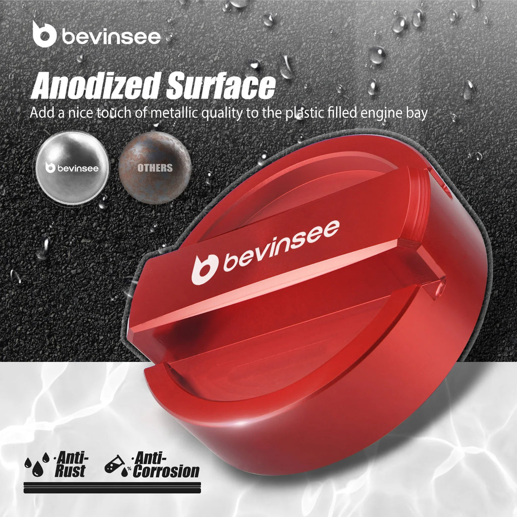 BEVINSEE Engine Oil Filler Neck Sealing Cap for BMW E60 E30 