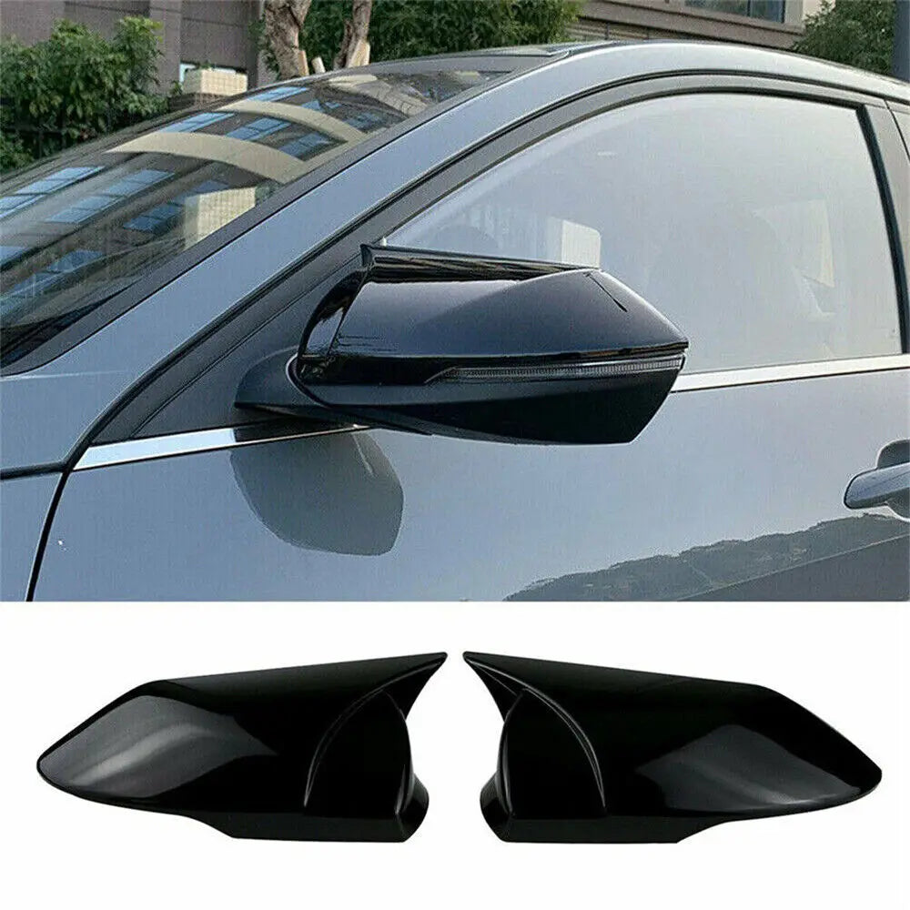 For Hyundai Elantra 2021-2023 Car Rearview Side Mirror Cover Wing Cap Exterior Sticker Door Rear View Case Trim Carbon Fiber