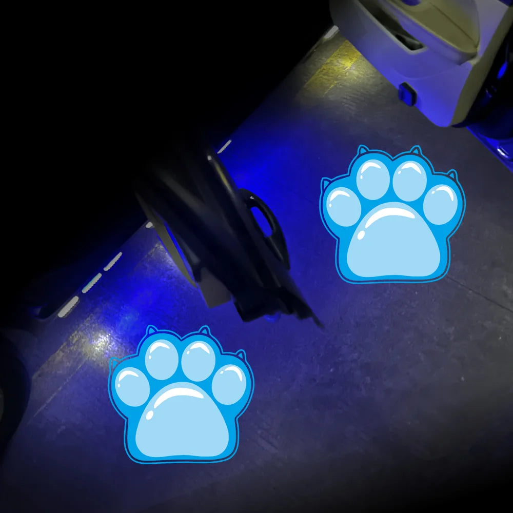 2Pcs Car Door Badge Welcome Light HD Wireless Projector Lamps Accessories For Tesla BMW Toyota Mercedes Volkswagen Audi Honda