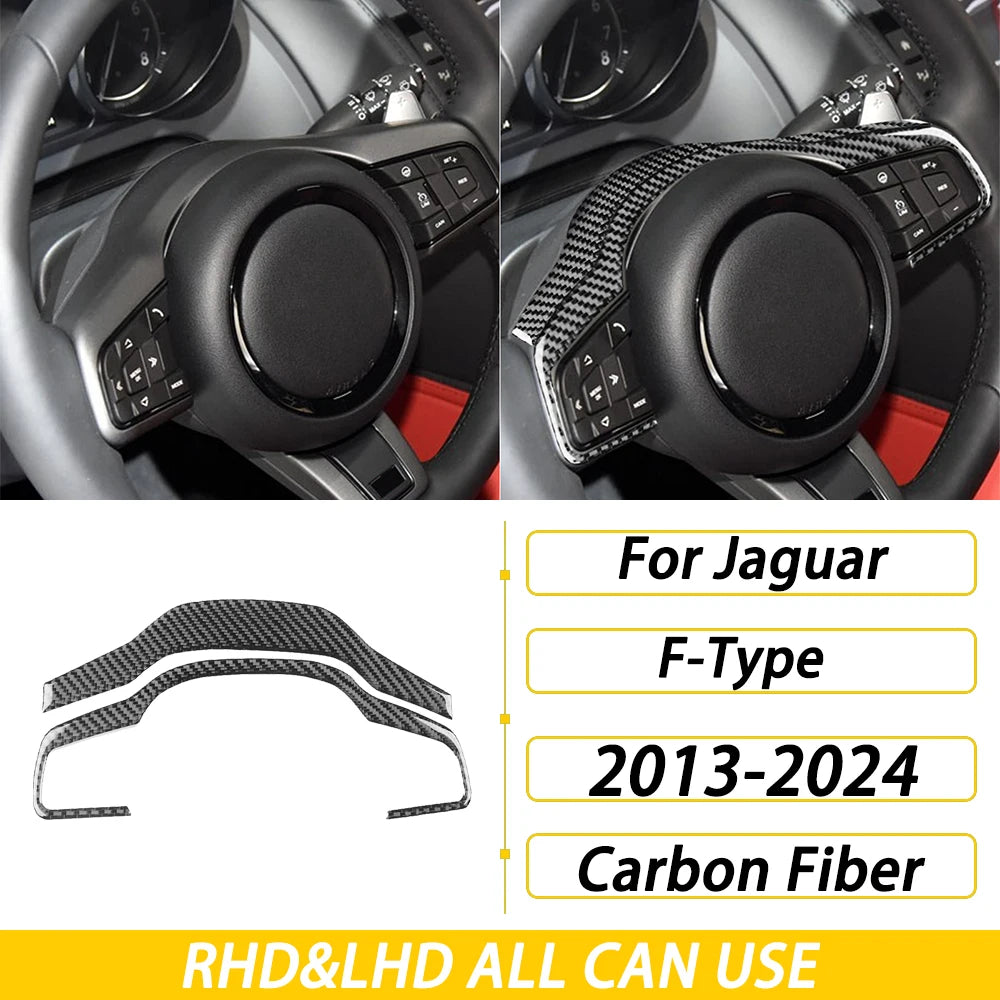 For Jaguar F-TYPE 2013-2024 Carbon Fiber Center Console Gear Shift Dashboard Air Vent Panel Trim Set Car Accessories Sticker