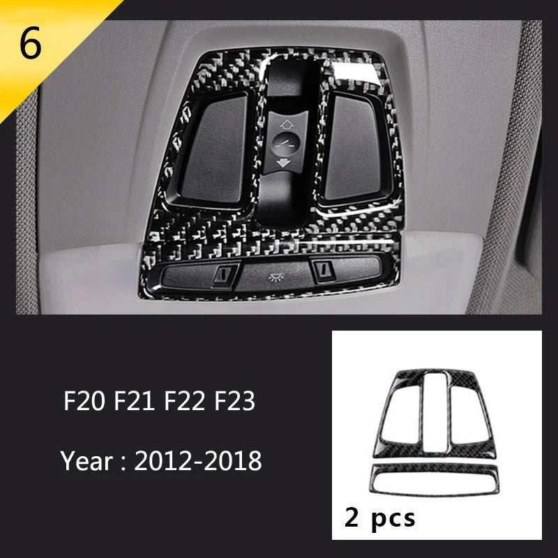 For BMW 1 2 Series F20 F21 F22 F23 Carbon Fiber Car Control CD Panel Cover Trim Air Conditioning Outlet Frame Decoration Sticker
