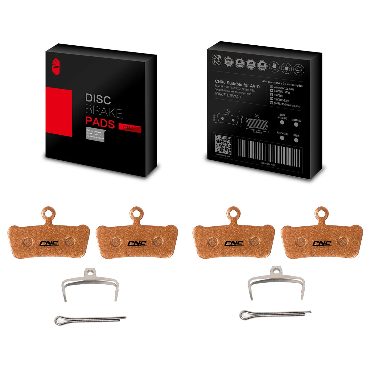 SUNTNUR Bike Brake Pads For SRAM GUIDE R RS RSC G2 LEVEL ULT ELIXIR7 9 Ceramic/Resin Disc Brake Pads 2 Pairs