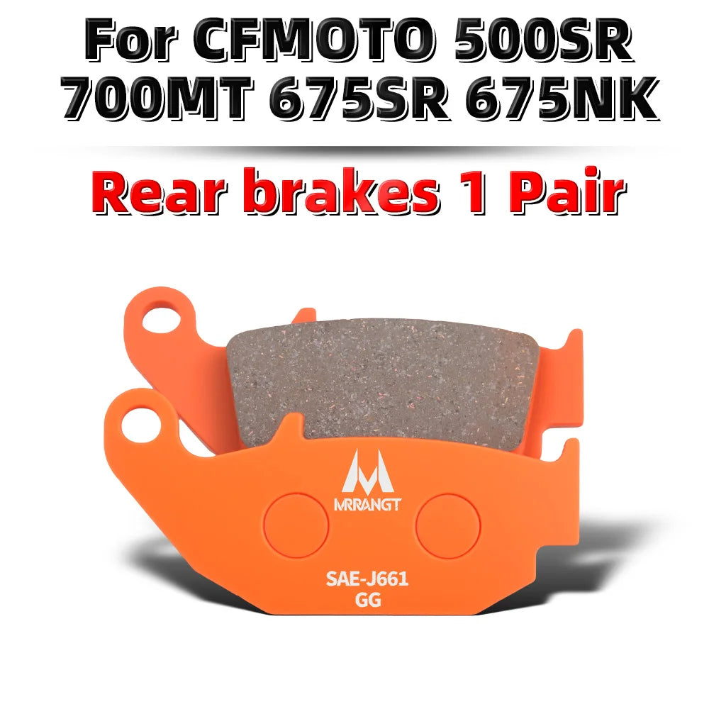 MRRANGT Low Noise High Performance Ceramic Brake Pads Set fit for CFMOTO 700CL-X 700MT 675SR 675NK 500SR 800MT 800NK