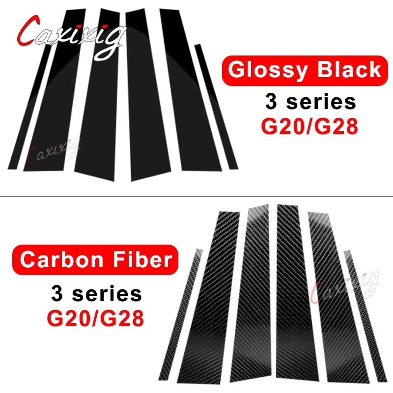 Car Door Window Pillars B-pillar Post Trim Stickers For BMW 