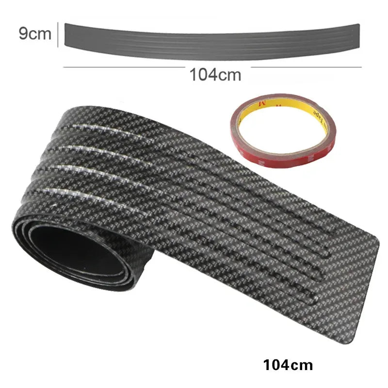 Carbon Fiber Universal Car Trunk Door Guard Strips Sill Plat