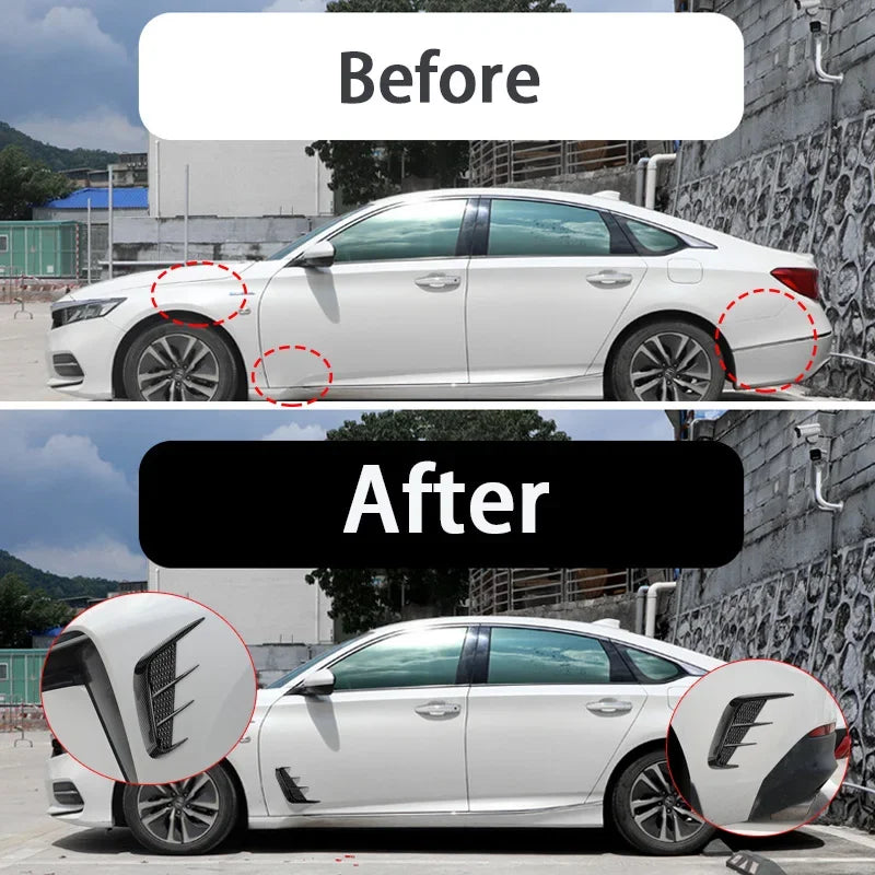 Multifunction Carbon Fiber Car Fender Trim Car Sticker Shark