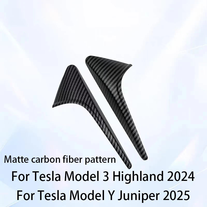 For Tesla Model 3/Y Side Camera Protection Cover Carbon Fiber Fender Trim Cover Car Modification Accessories Tesla 2017-2025