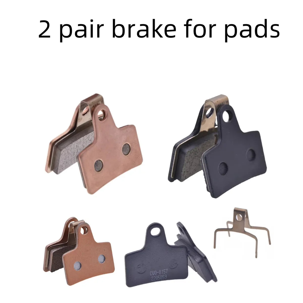 2 Pairs Electric Bicycle Disc Brake Pads Ebike Calipers Full