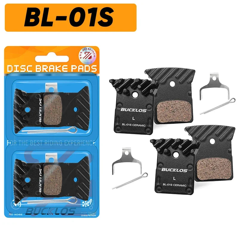 BUCKLOS Ceramic Hydraulic Brake Pads Heat Dissipation Bicycle Disc Brake Pad Road Mountain Bike Brake Pads for SHIMANO J05A L05A