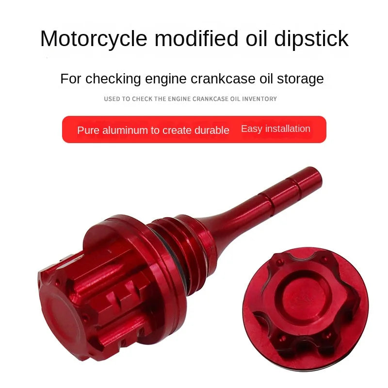 1pcs Motorcycle Engine Oil Dipstick Filler Cap Plug CNC Alum