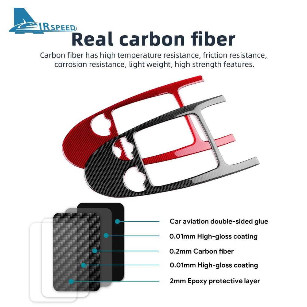 Real Soft Carbon Fiber Trim Sticker For Mercedes Benz SLK R1