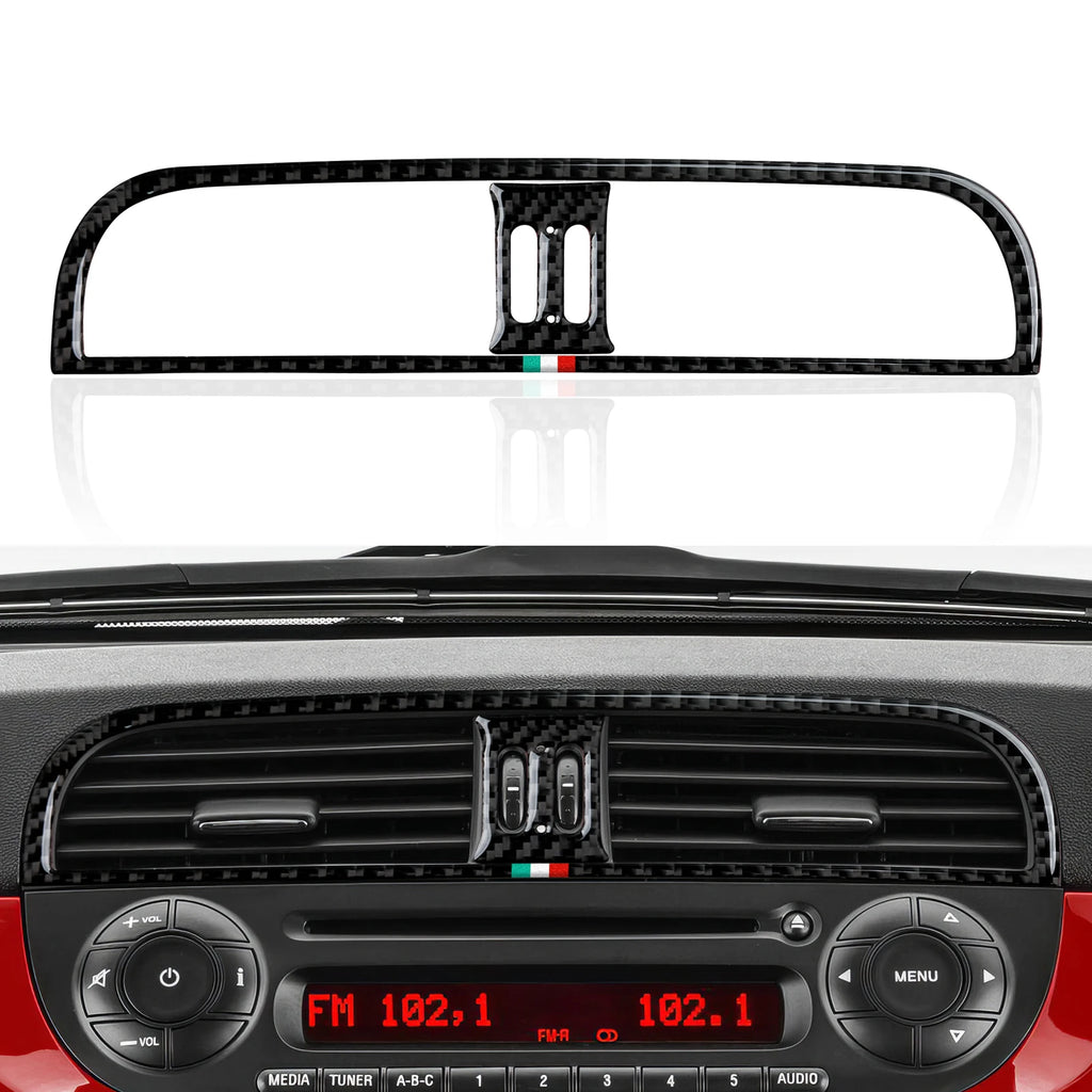 Car Center Console Gear Shift Panel Trim Accessories For Fiat Abarth 500 500C 500e 595C 695 C Carbon Fiber Interior Sticker.