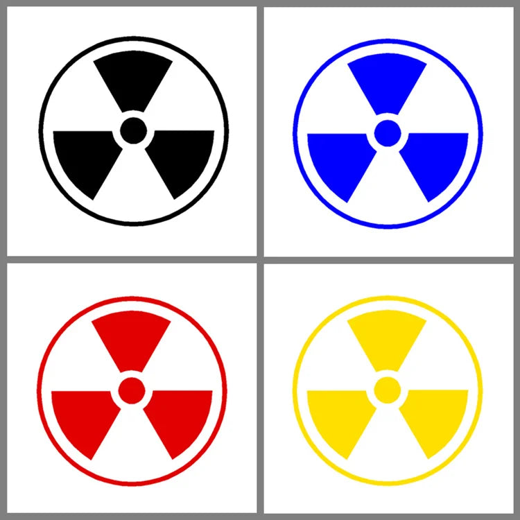 Car Stickers Caution Radiation Hazard Danger Warning Sign Re