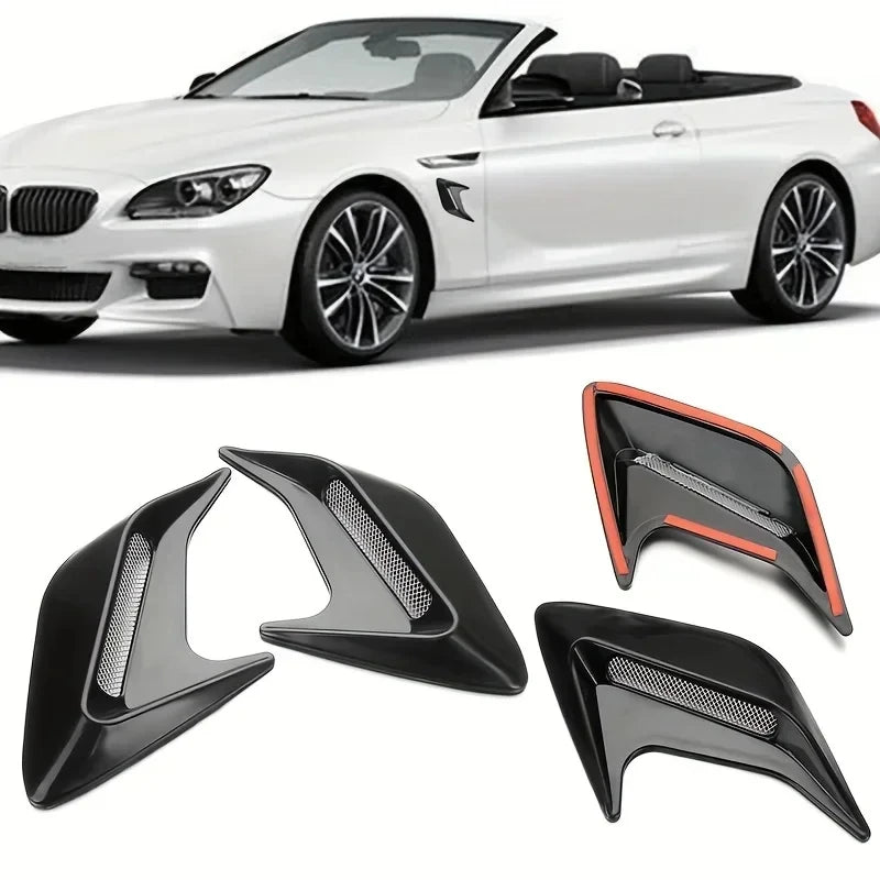 Carbon Fiber Universal Car Shark Gills Fender Side Air Flow 