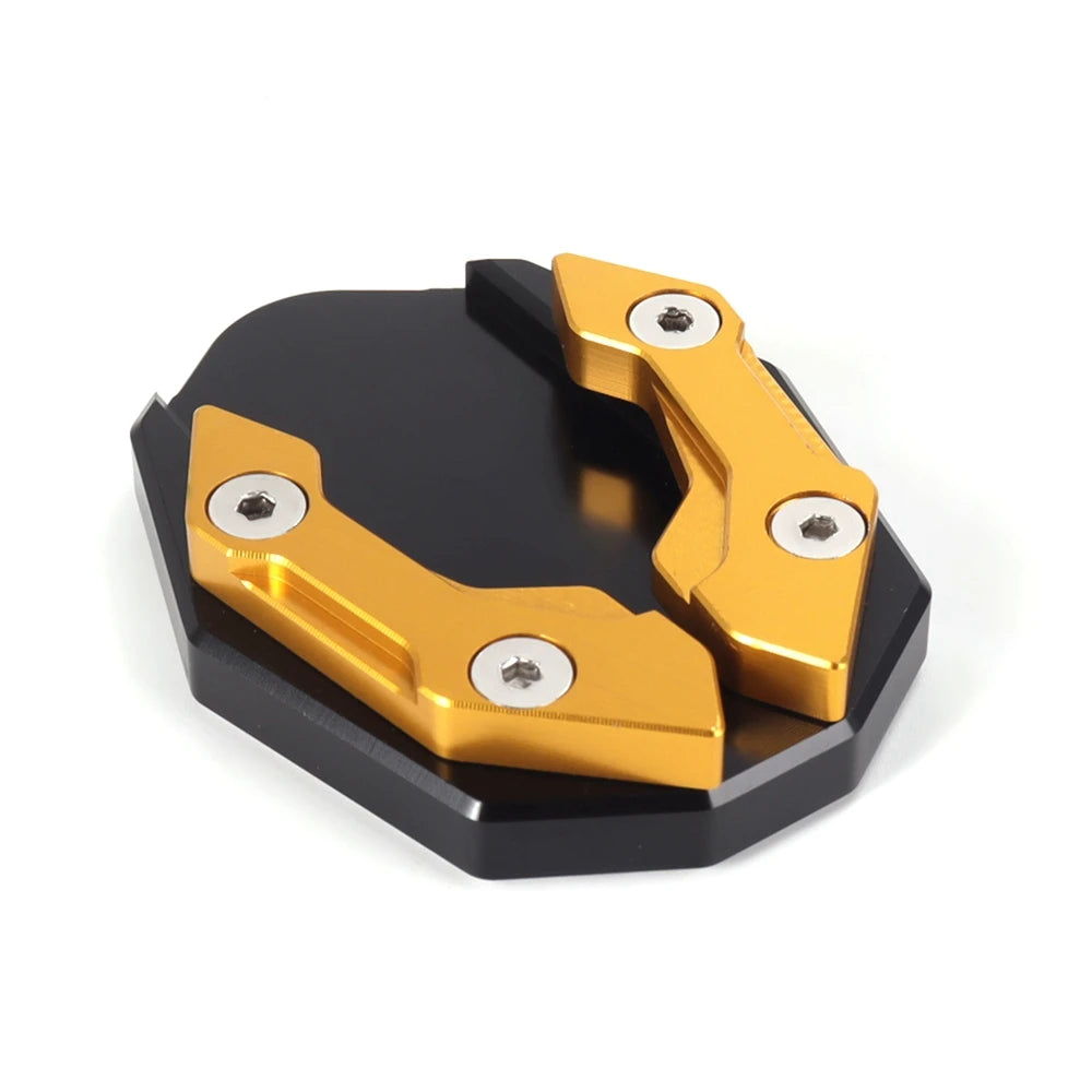 Aluminum Motorcycle Side Stand Pad Universal Enlarger Foot Extension Kickstand Support Plate for Motorbike Modification