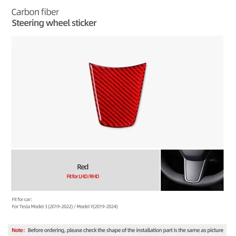 For Tesla Model 3 Model Y 2019-2023 Carbon Fiber Door Switch Button Seat Adjustment Trunk Trim Sticker Car Interior Accessories