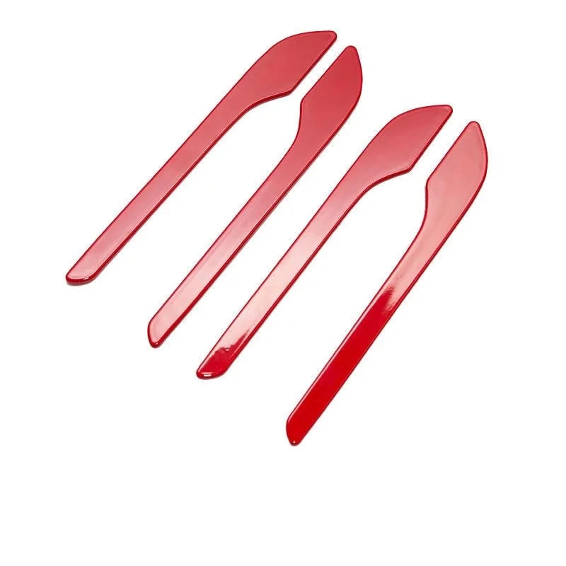 Carbon Fiber Black White Red Car Door Handle Cover Trim Sticker For Tesla Model Y 3 Styling Auto Accessories