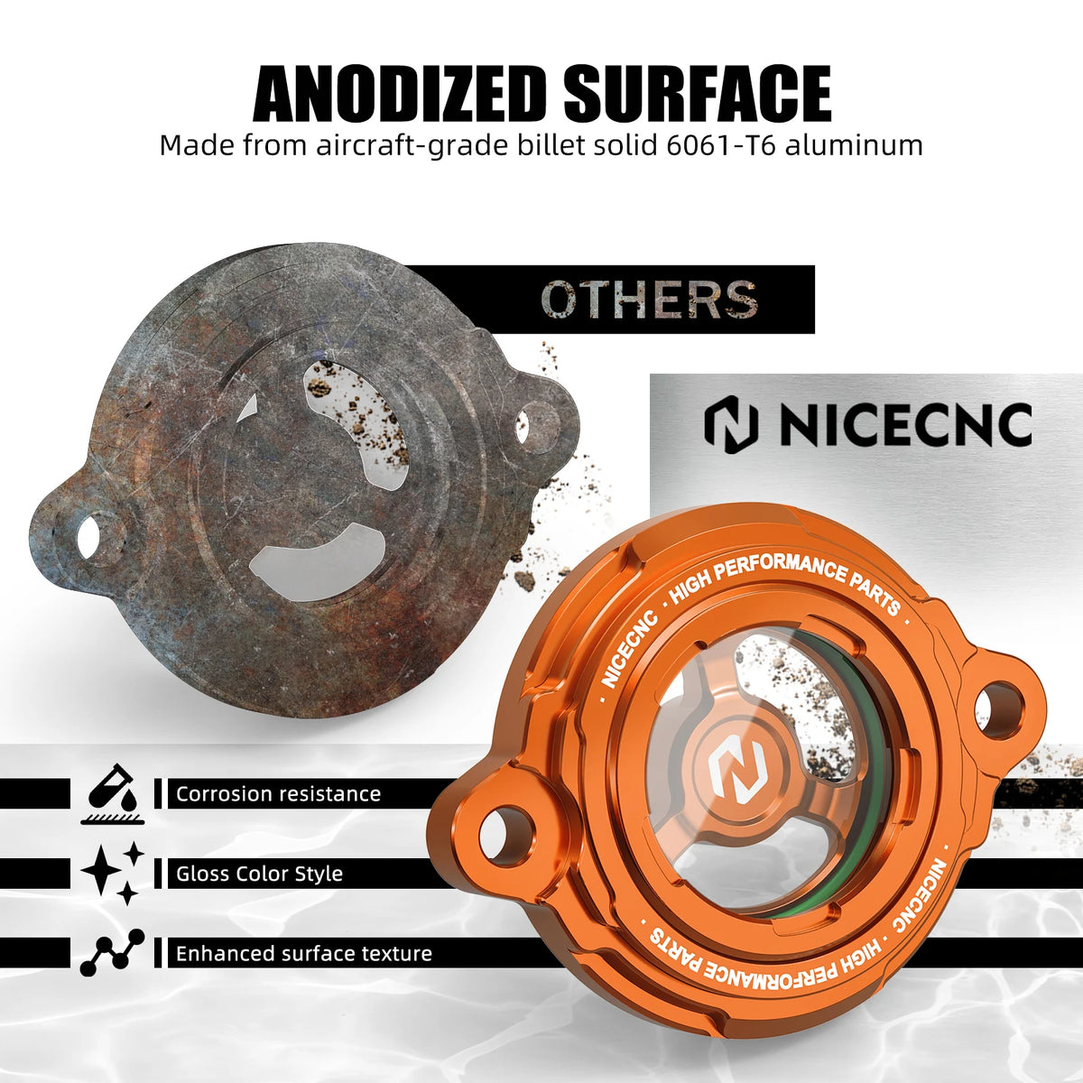 For KTM 690 Enduro R SMCR 2008-25 Engine Oil Filter Cover Ca