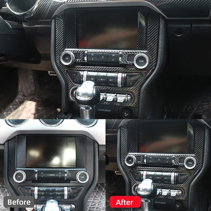For Ford Mustang GT 2015-2021 Carbon Fiber Interior Car GPS 