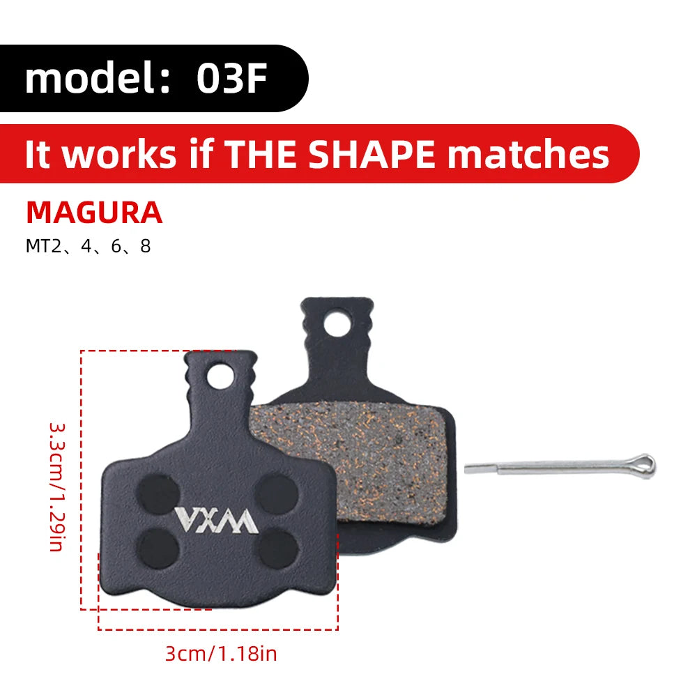 VXM Bicycle Hydraulic Disc Brake Pads MTB Bike Semi-Metal Road Cycling Wear Resistant Quiet Durable Brake Pad Part Accessories