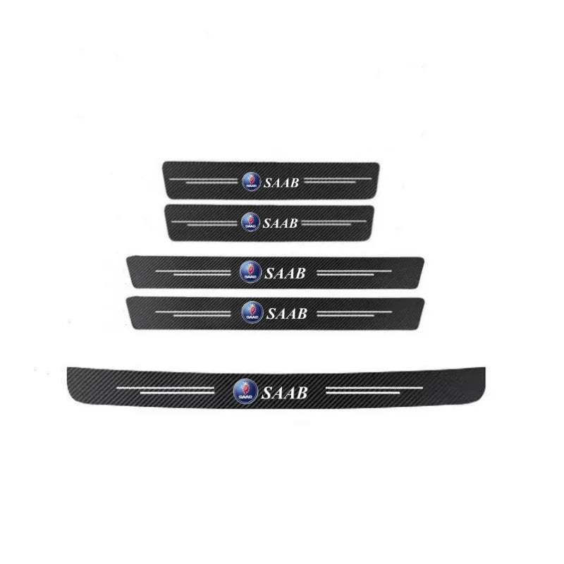 Carbon Fiber Car Sticker DIY Paste Protector Strip Auto Door Sill Side Protect Film For Saab 93 95 Saab 9-3 9-5 900 9000