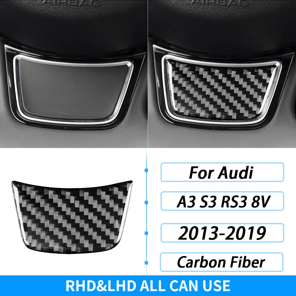 For Audi A3 S3 RS3 8V 2013-2019 Accessories Carbon Fiber Center Console Dashboard Air Vent Panel Trim Set Car Interior Sticker