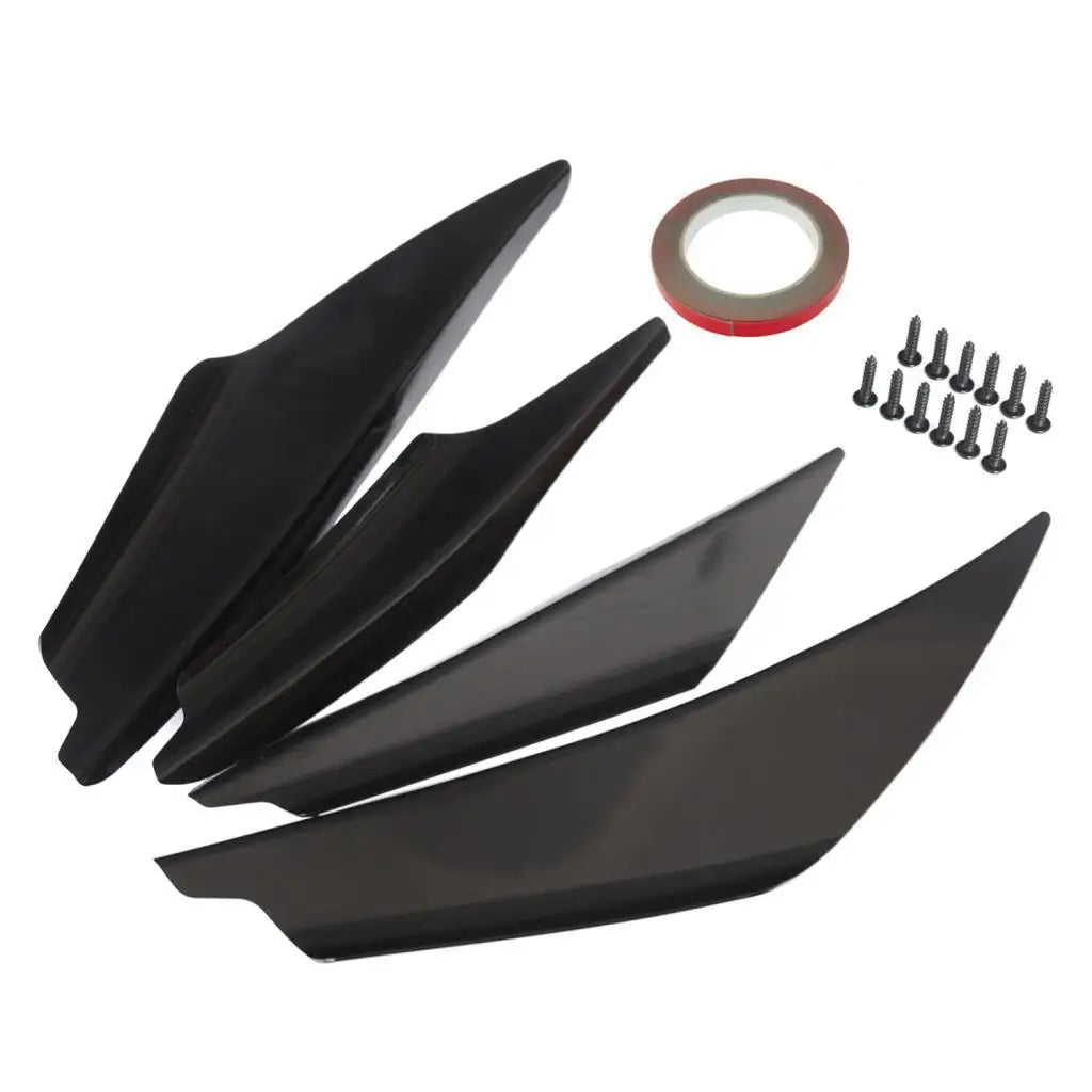 4Pcs Universal Car Front Bumpers Spoilers Set scratch strip 