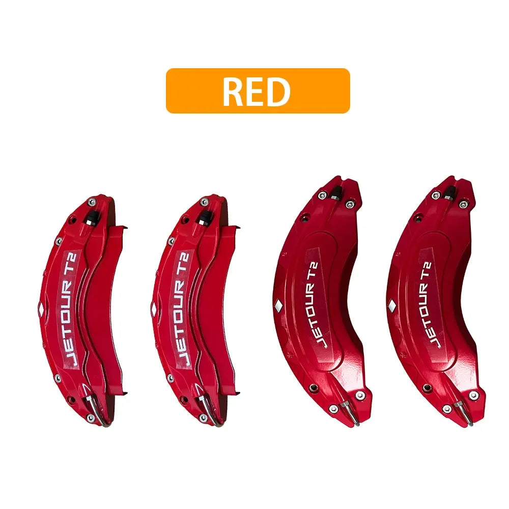 4pc Aluminum For Jetour Traveller T2 2024 Front Rear Brake Caliper Cover Metal Caliper Cover Kit Wheel Modification
