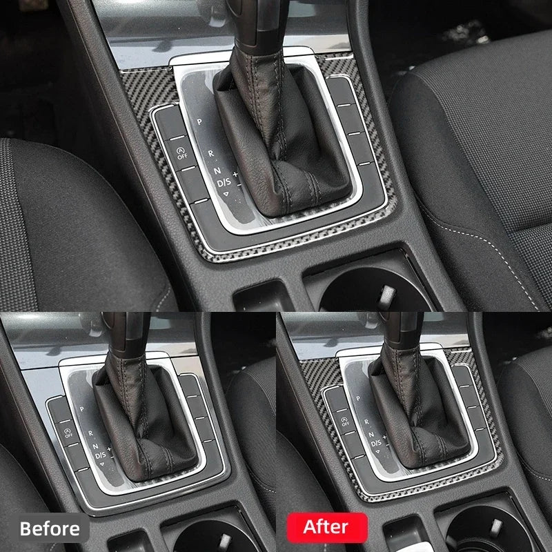 Carbon Fiber Interior Auto Transmission Shift Box Panel Trim