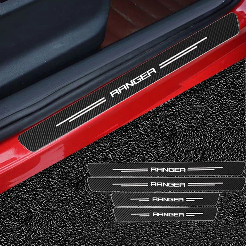 60X7CM Auto Door Sill Protection Tape Carbon Fiber Protector