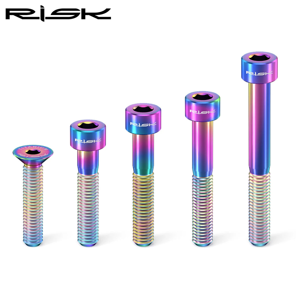 RISK Bike Titanium Bolt Screw M6x30 M6x35 M6x40 M6x50 for Bi