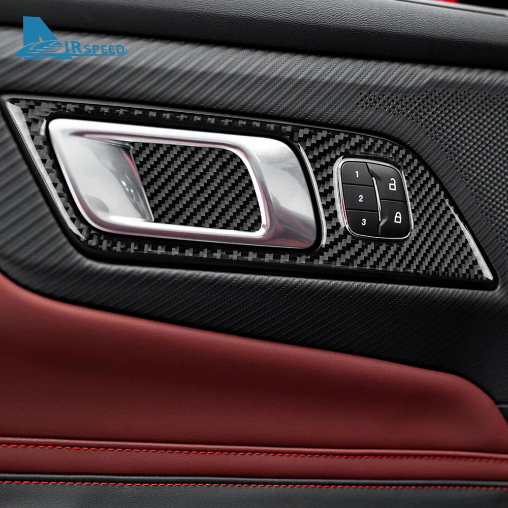 Real Soft Carbon Fiber Sticker For Ford Mustang GT Dark Hors